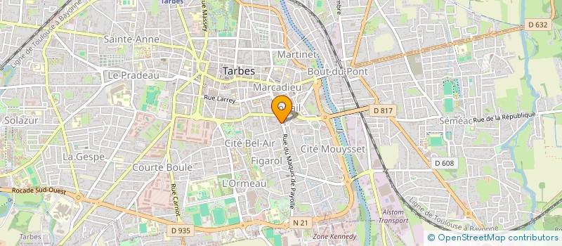 localisation de l'entreprise SCI H.D.P.  TARBES