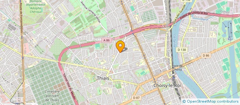 localisation de l'entreprise SCI H ET L à THIAIS