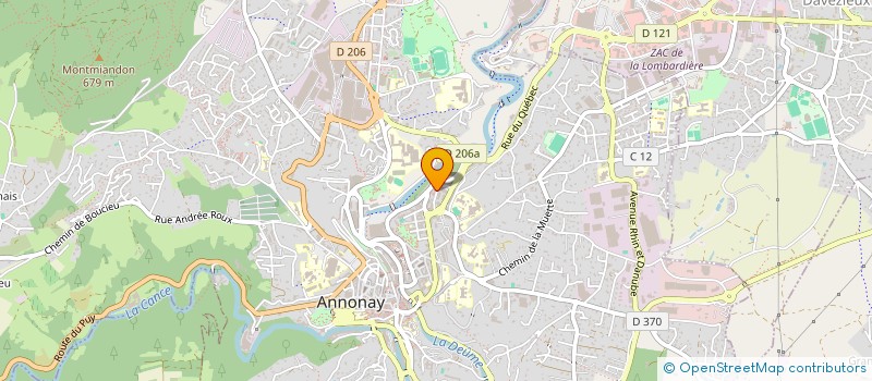 localisation de l'entreprise SCI H ET M à ANNONAY