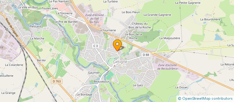 localisation de l'entreprise SCI H ET M  GETIGNE