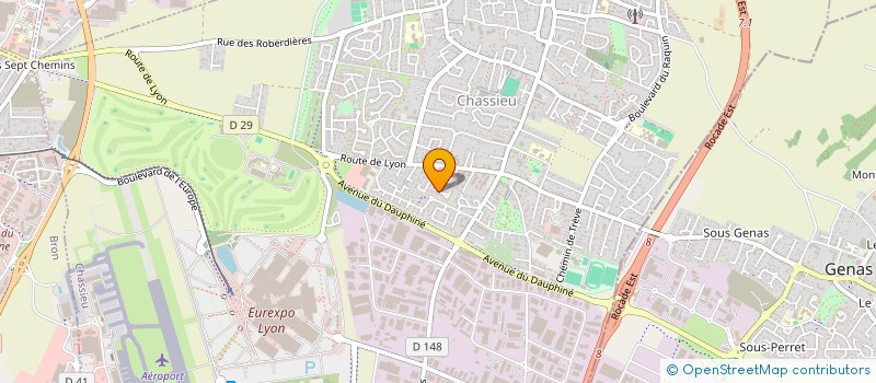 localisation de l'entreprise SCI H ET S  CHASSIEU