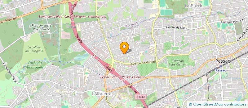 localisation de l'entreprise SCI H&H  PESSAC