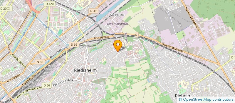 localisation de l'entreprise SCI H + IMMO 2  RIEDISHEIM