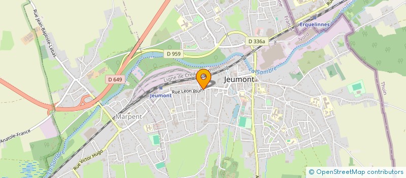 localisation de l'entreprise SCI H.K.A.  JEUMONT