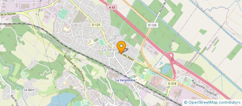 localisation de l'entreprise SCI H.M.P.  LA VERPILLIERE