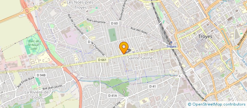 localisation de l'entreprise SCI H.M.R.  SAINTE-SAVINE