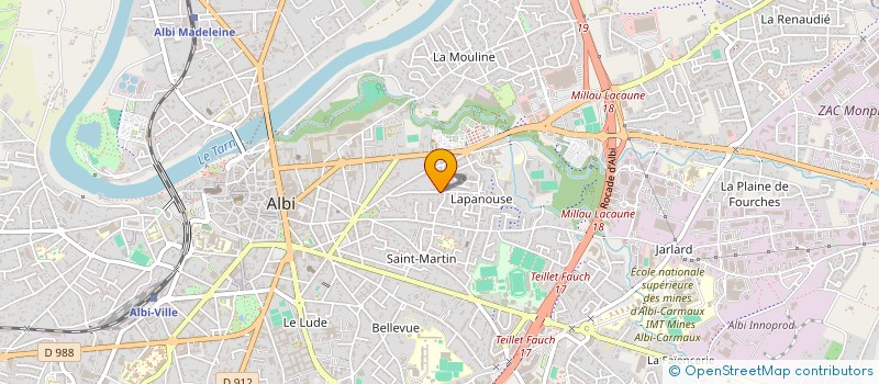localisation de l'entreprise SCI H.U.K. à ALBI