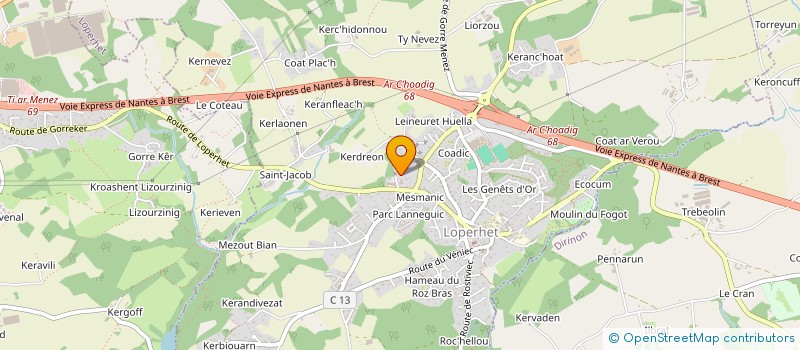 localisation de l'entreprise SCI H2O DERMATOLOGIE  LOPERHET