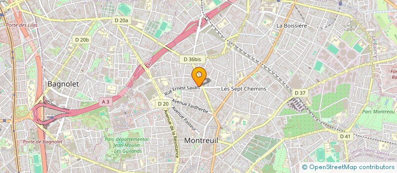 localisation de l'entreprise SCI H3  MONTREUIL