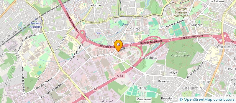 localisation de l'entreprise SCI H4 INVEST  PESSAC