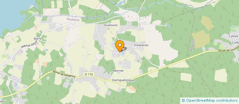 localisation de l'entreprise SCI HABE  SOUSTONS