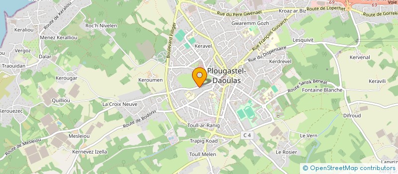 localisation de l'entreprise SCI HABITAT  PLOUGASTEL-DAOULAS