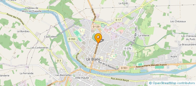 localisation de l'entreprise SCI HABITONS A LA CAMPAGNE à LE BLANC