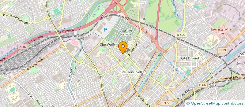 localisation de l'entreprise SCI HAC  MULHOUSE