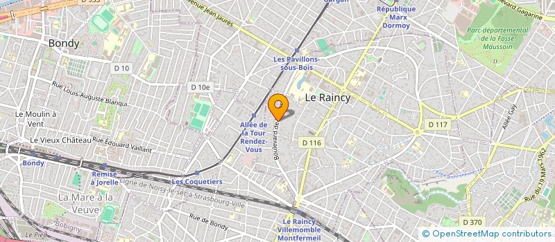 localisation de l'entreprise SCI HADDAD ET MORANA  LE RAINCY