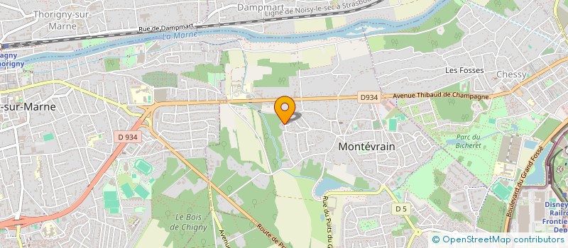 localisation de l'entreprise SCI HADJADJ  MONTEVRAIN