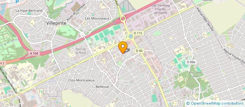 localisation de l'entreprise SCI HADMI à VILLEPINTE