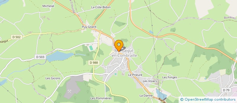 localisation de l'entreprise SCI HAJAM  MONTAIGUT-EN-COMBRAILLE