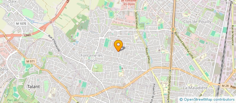 localisation de l'entreprise SCI HALIX  FONTAINE-LES-DIJON