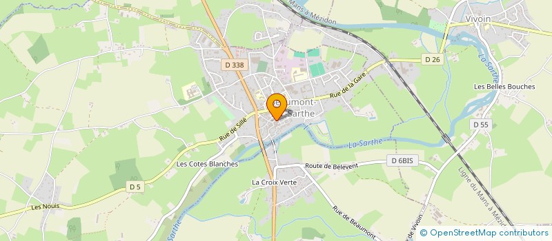 localisation de l'entreprise SCI HALLES DESIR  BEAUMONT-SUR-SARTHE