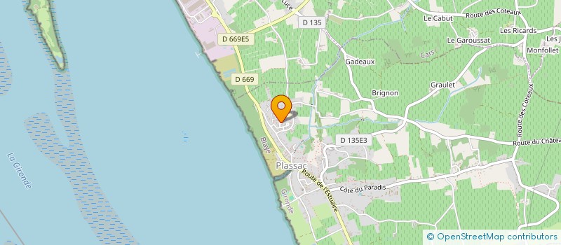 localisation de l'entreprise SCI HAM  PLASSAC