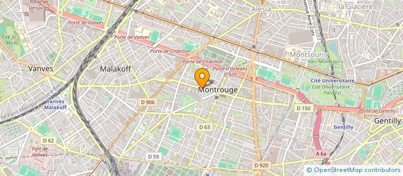 localisation de l'entreprise SCI HAMAC  MONTROUGE