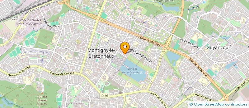 localisation de l'entreprise SCI HAMDI  MONTIGNY-LE-BRETONNEUX