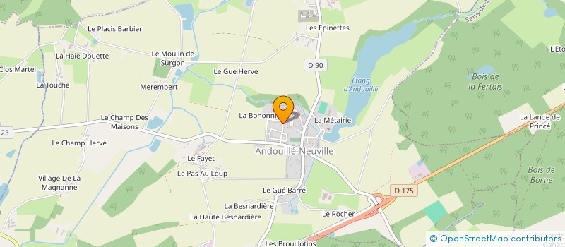 localisation de l'entreprise SCI HAMEON  ANDOUILLE-NEUVILLE