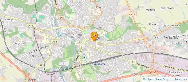 localisation de l'entreprise SCI HAMON LAGISQUET  GUINGAMP