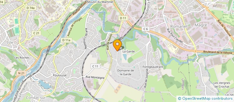 localisation de l'entreprise SCI HANGARD à LIMOGES