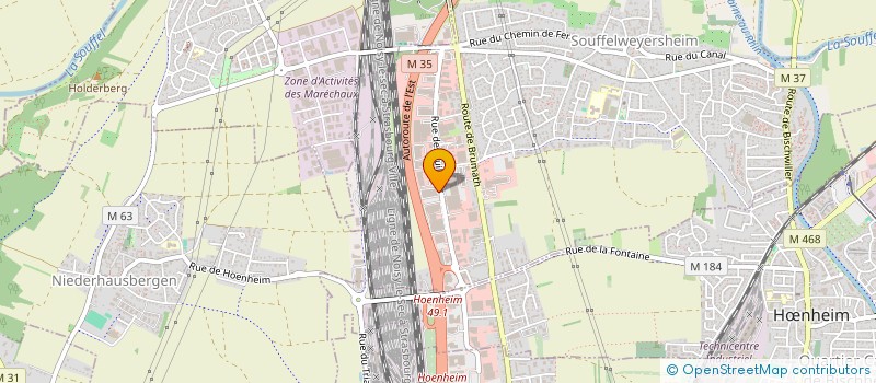 localisation de l'entreprise SCI HANNA  SOUFFELWEYERSHEIM