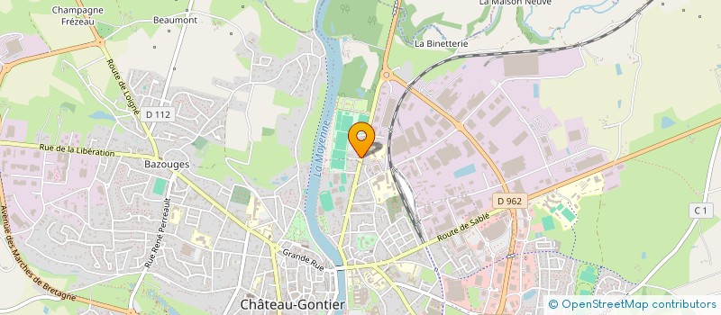 localisation de l'entreprise SCI HANNELOUP à CHATEAU-GONTIER-SUR-MAYENNE