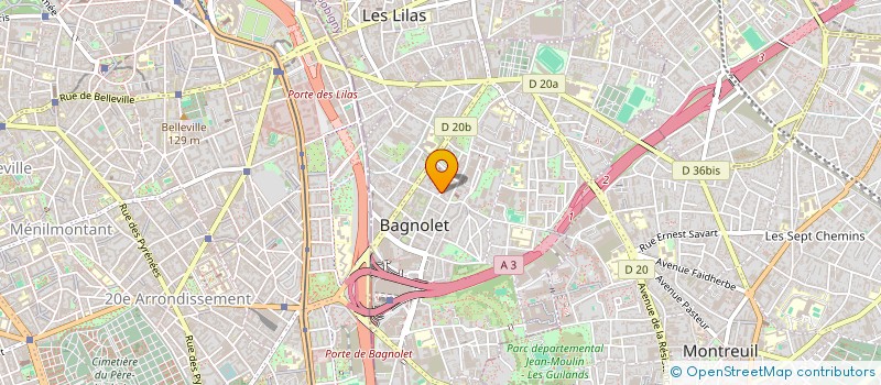 localisation de l'entreprise SCI HANNIBAL à BAGNOLET