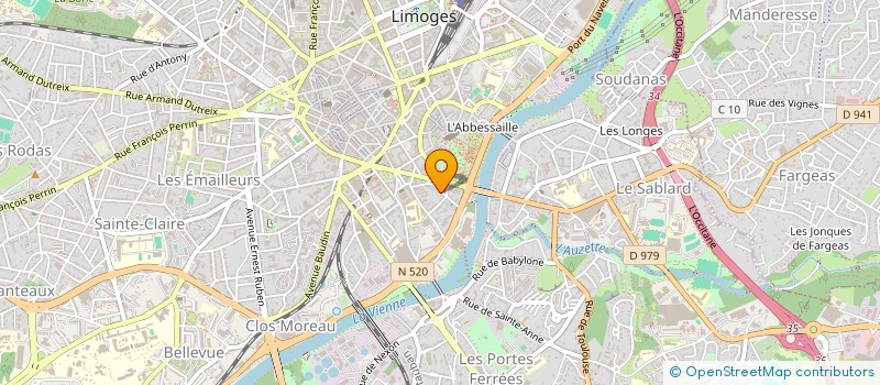 localisation de l'entreprise SCI HARMONIE à LIMOGES