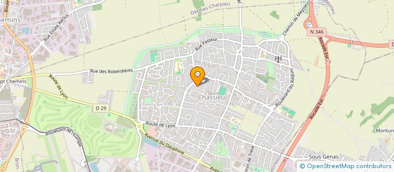 localisation de l'entreprise SCI HARMONIE  CHASSIEU