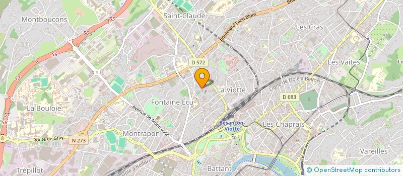 localisation de l'entreprise SCI HARMONY  BESANCON