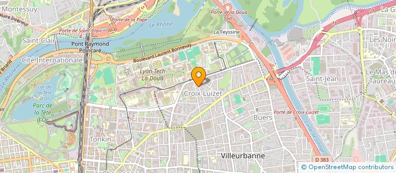 localisation de l'entreprise SCI HARMONY  VILLEURBANNE