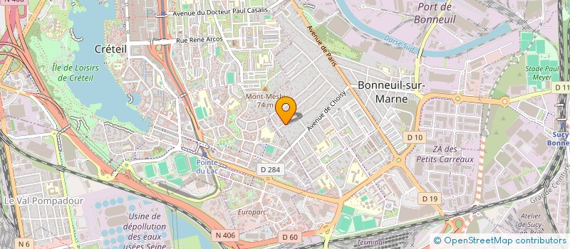 localisation de l'entreprise SCI HAS à BONNEUIL-SUR-MARNE