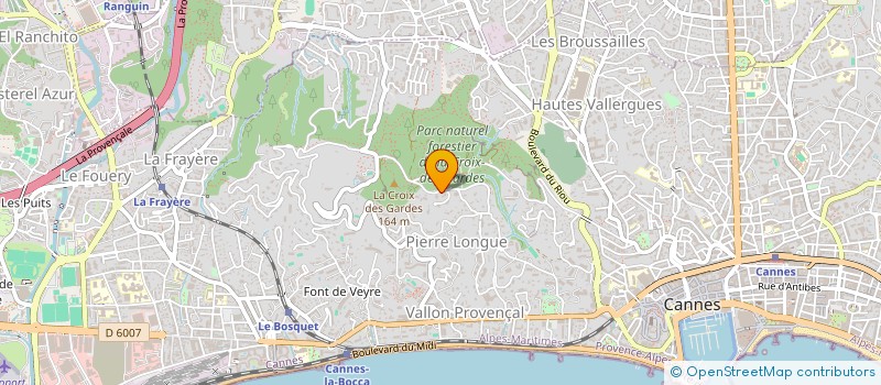 localisation de l'entreprise SCI HAUT-VALLON à CANNES