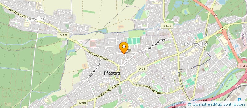 localisation de l'entreprise SCI HAUTE ALSACE  PFASTATT