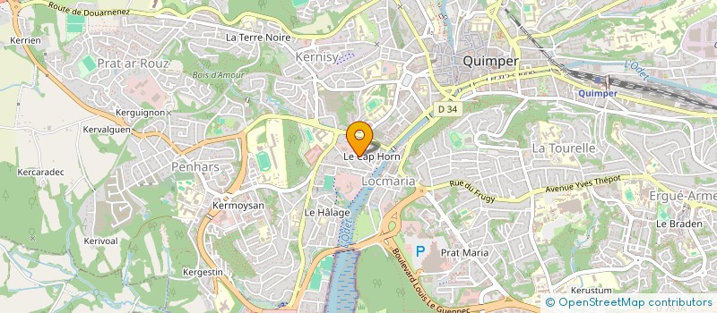 localisation de l'entreprise SCI HAUTE EN COULEURS  QUIMPER