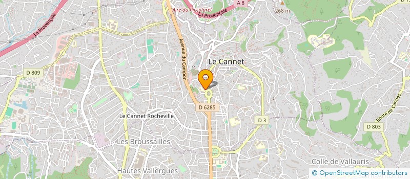 localisation de l'entreprise SCI HAUTES-RIVES à LE CANNET