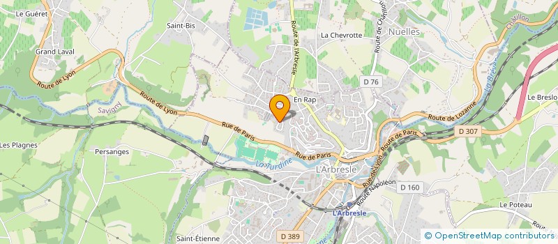 localisation de l'entreprise SCI HAUTESOURCE  L'ARBRESLE