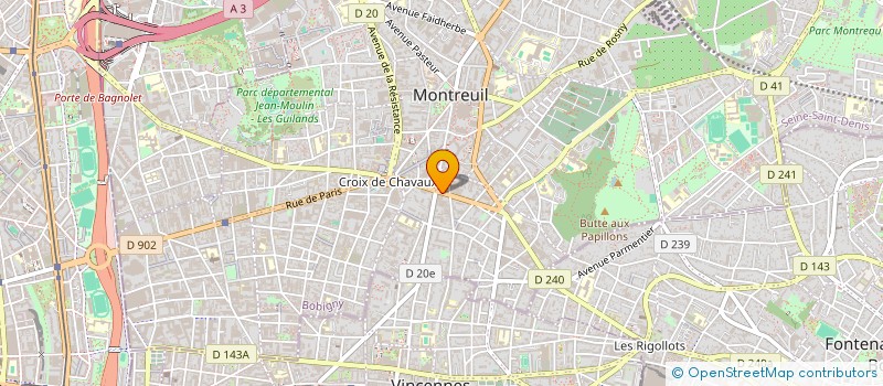 localisation de l'entreprise SCI HAUTS MONTRE à MONTREUIL