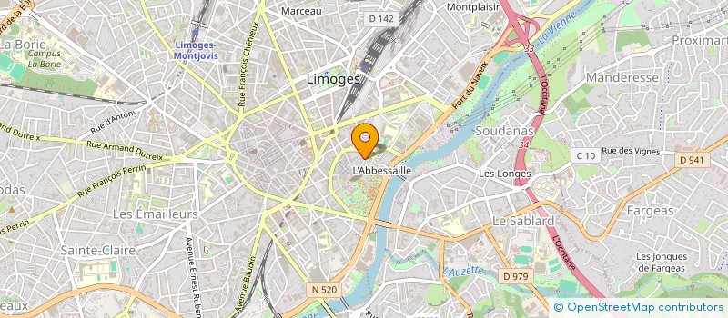 localisation de l'entreprise SCI HAVAL à LIMOGES