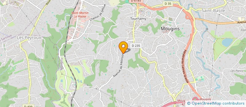 localisation de l'entreprise SCI HAVANE à MOUGINS