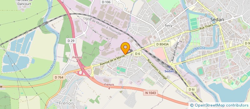 localisation de l'entreprise SCI  HB  SEDAN