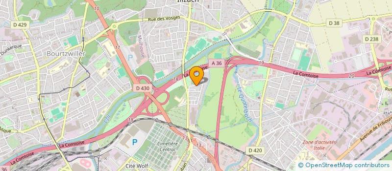 localisation de l'entreprise SCI HB  ILLZACH