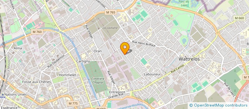 localisation de l'entreprise SCI HB  WATTRELOS