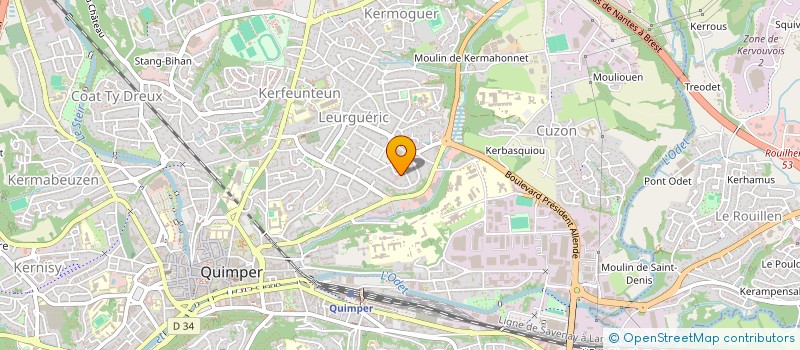 localisation de l'entreprise SCI HB13  QUIMPER